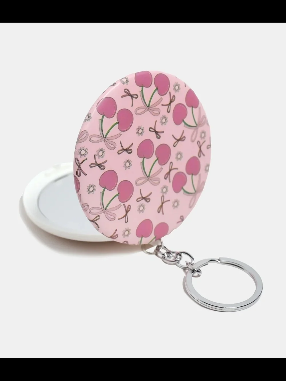 Cherry Compact Mirror Keychain / Bag Charm BNIB